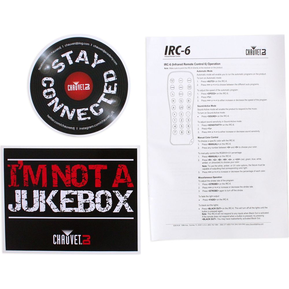 Chauvet IRC-6 Easy-Use Infrared Wireless Remote Control For IRC Light Fixtures