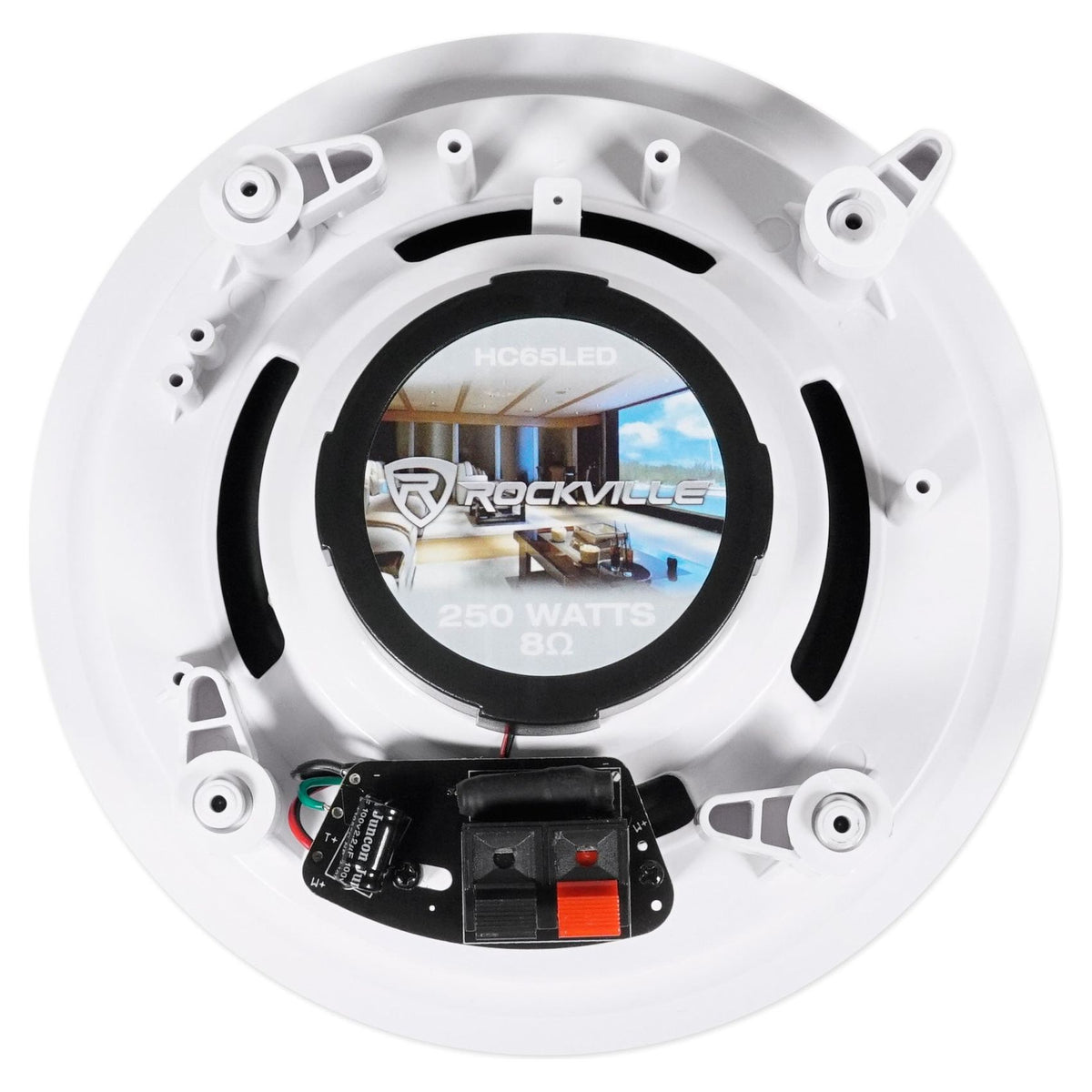 H12X500UBT 6-Zone Receiver + (12) 6.5 In Ceiling Speakers With Red LED