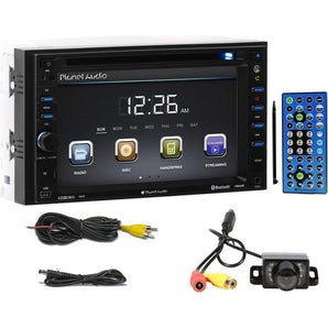 Planet Audio P9640B 6.2" Double DIN In-Dash Car Monitor DVD Player+Backup Camera