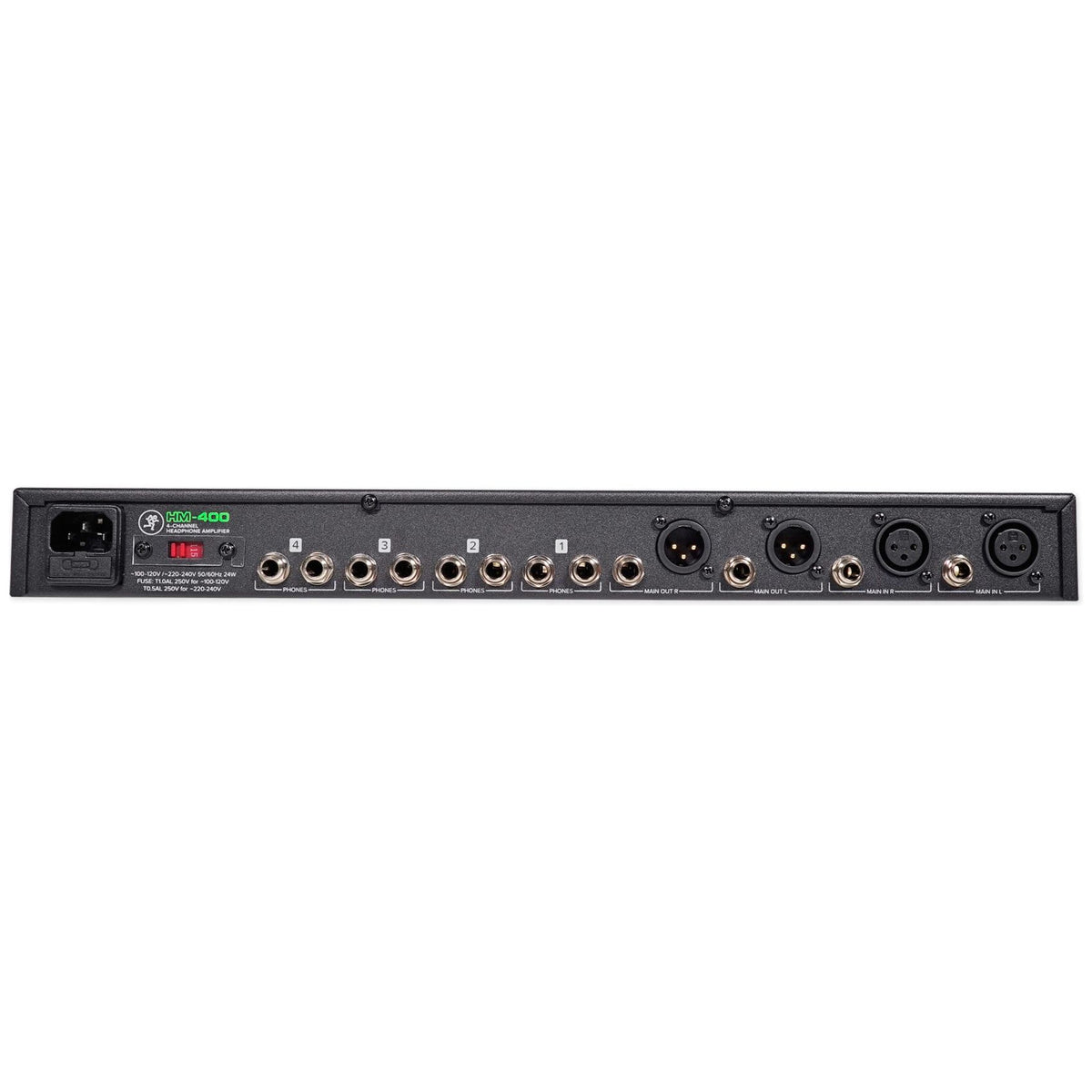 Mackie HM-400 Pro Rackmount 4-Channel Headphone Amplifier w/12 Headphone outputs