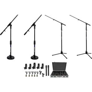 Rockville PRO-D7 KIT 7 Mic Drum Kit w/Bass+Snare+Overhead Microphones+(4) Stands
