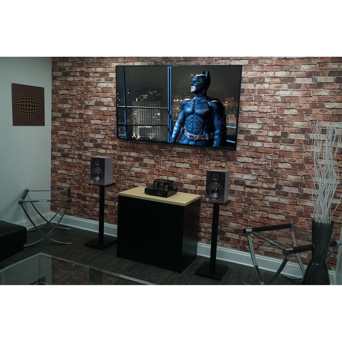 APM5B Black + RS29B 29" Speaker Stands Bundle