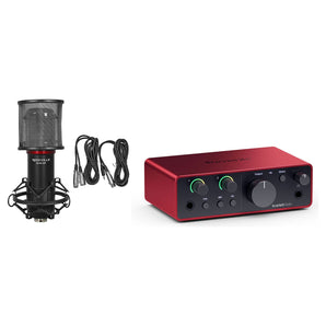 Focusrite Scarlett Solo 4th Gen Studio Recording USB Audio Interface+Microphone