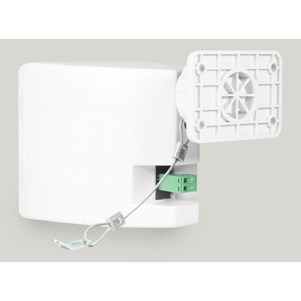 2-Room Home Audio Receiver+(4) White 3.5" Cube Speakers+Wall Controls
