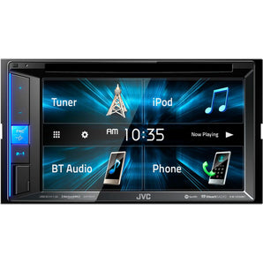 JVC KW-V250BT Car DVD CD Receiver 6.2" Monitor w/Bluetooth/13-Band EQ+Backup Cam