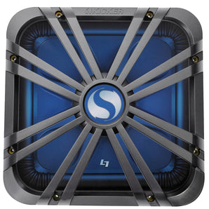 2) Kicker 11L712GLC 12" Charcoal Grilles w/LEDs For SoloBaric 11S12L7 Subwoofers