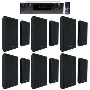 Technical Pro 6000w 6-Zone Home Theater Bluetooth Receiver+12 Slim Wall Speakers