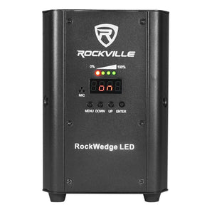 Rockville RockWedge LED 54w RGBWA+UV Rechargeable Battery Wireless DMX Par Light