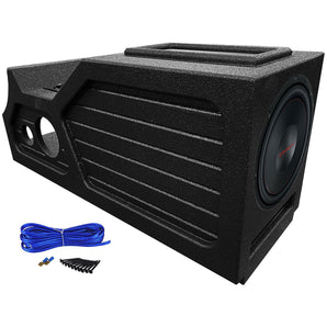 Crunch 12" Subwoofer+Center Console Sub Box Enclosure For 2007-13 Chevy/GM
