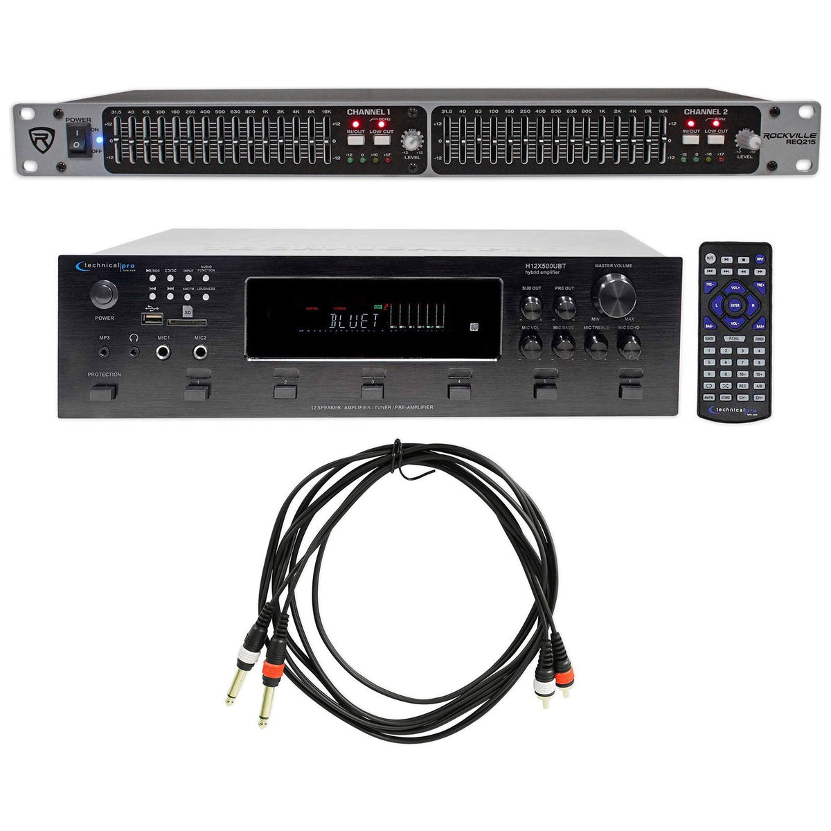 6-Zone Bluetooth Receiver with REQ215 Equalizer and RCA Cable