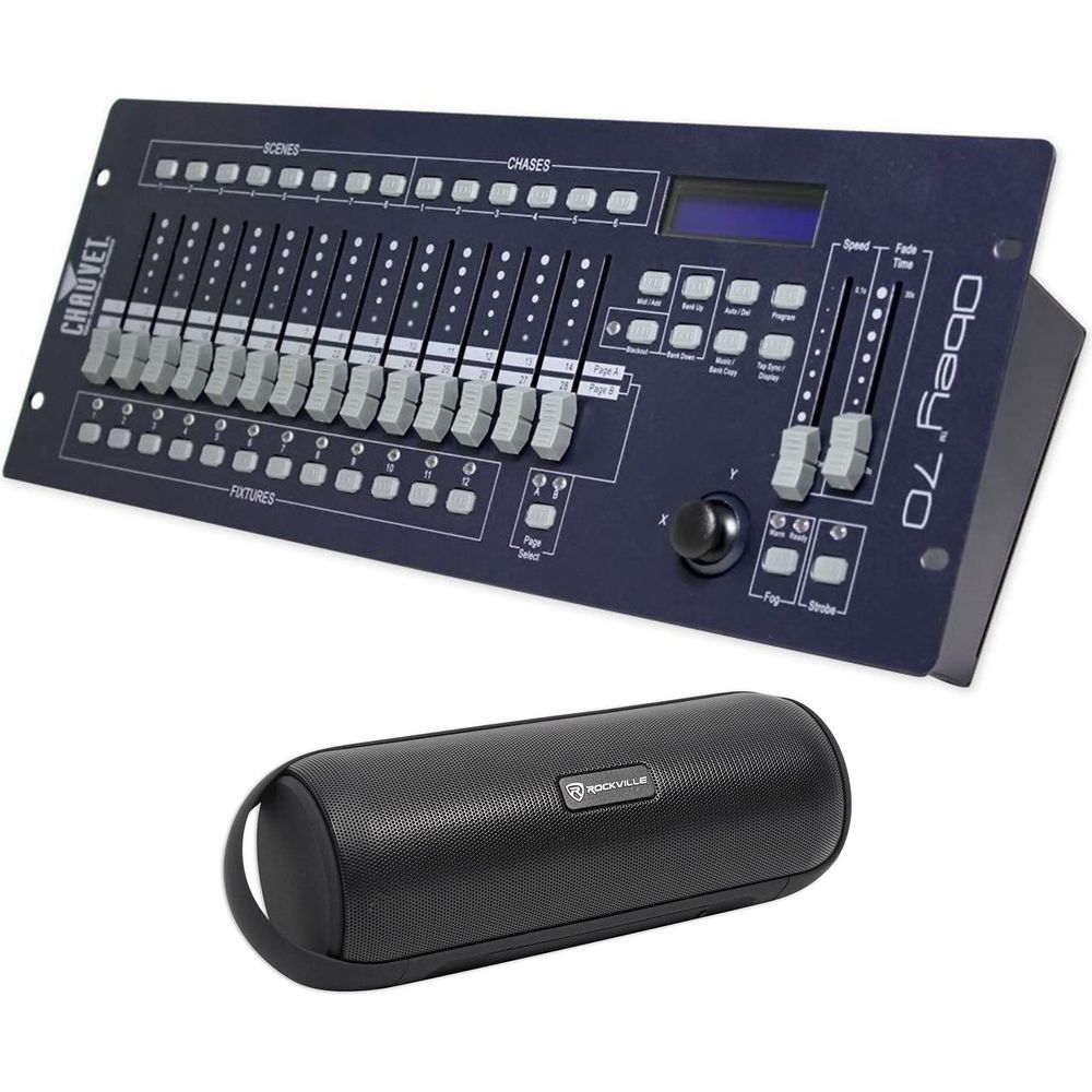 OBEY 70 Light/Fog DMX Controller + Bluetooth Speaker