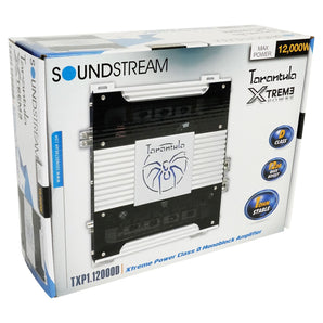 Soundstream TXP1.12000D 12,000 Watt Mono 1-Ohm Car Stereo Amplifier+Amp Kit