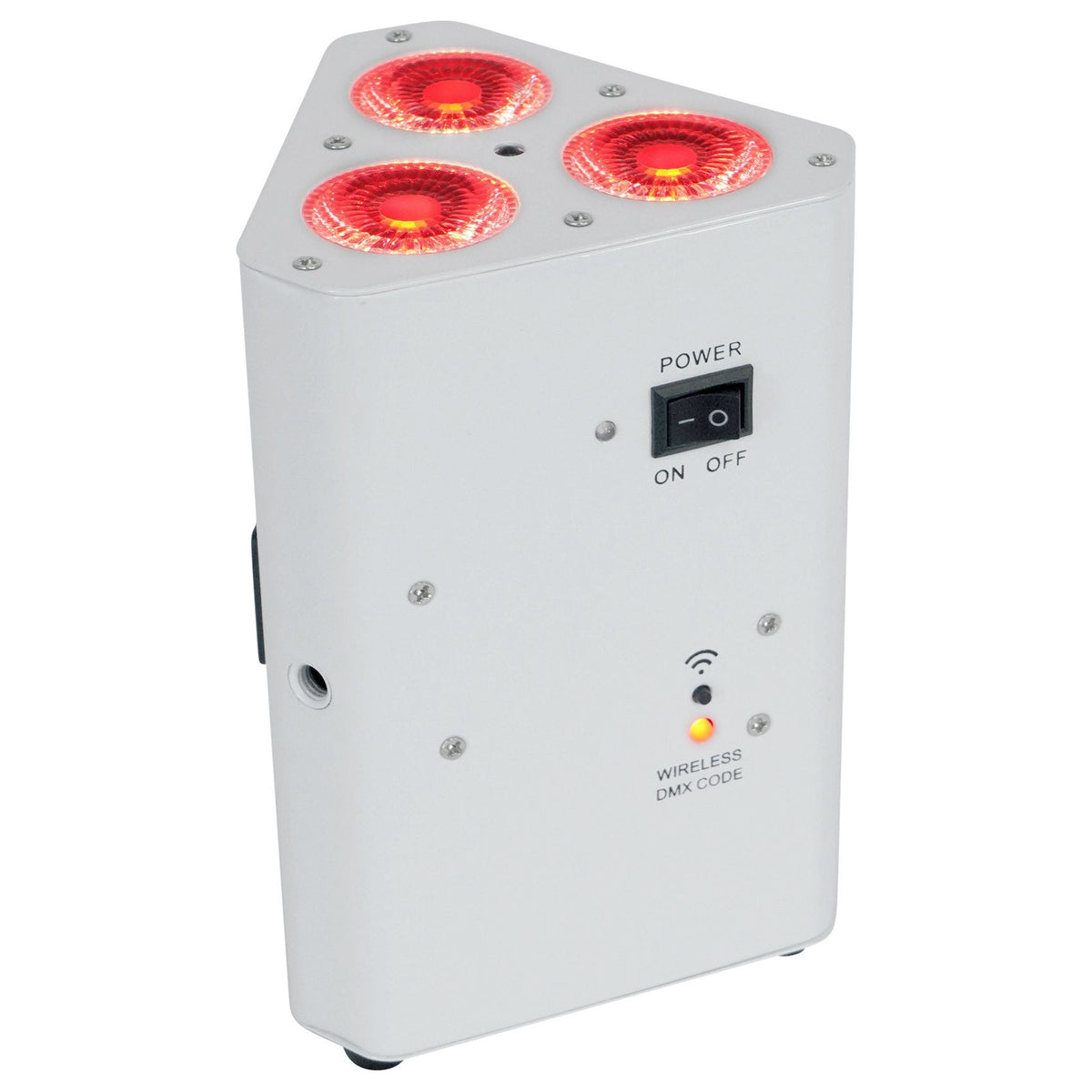 (6) RockWedge LED White Battery Powered Lights+Wireless DMX Controller