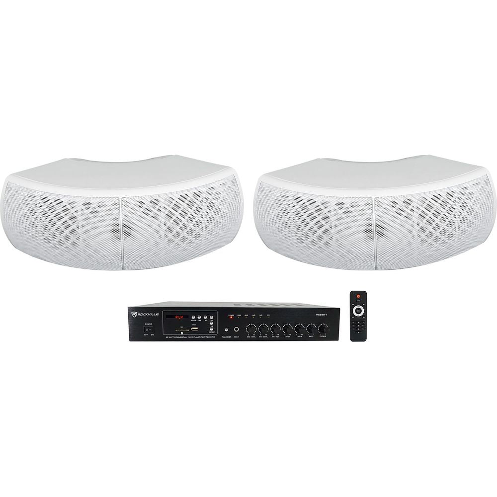 RCS80-1 + WET-D4 White Speakers Bundle
