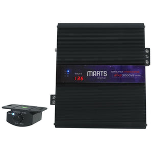 Marts Digital MXB 3000 1 OHM 3000w RMS Mono Car Amplifier Class D Amp+Volt Meter