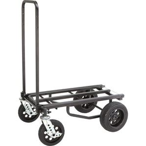 RocknRoller R12STEALTH 500lb Capacity DJ PA Transport Cart+Equipment Bag+Deck