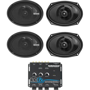 (4) Memphis Audio PRX6902 6x9" Speakers+AudioControl 6-Channel Hi/Lo Converter
