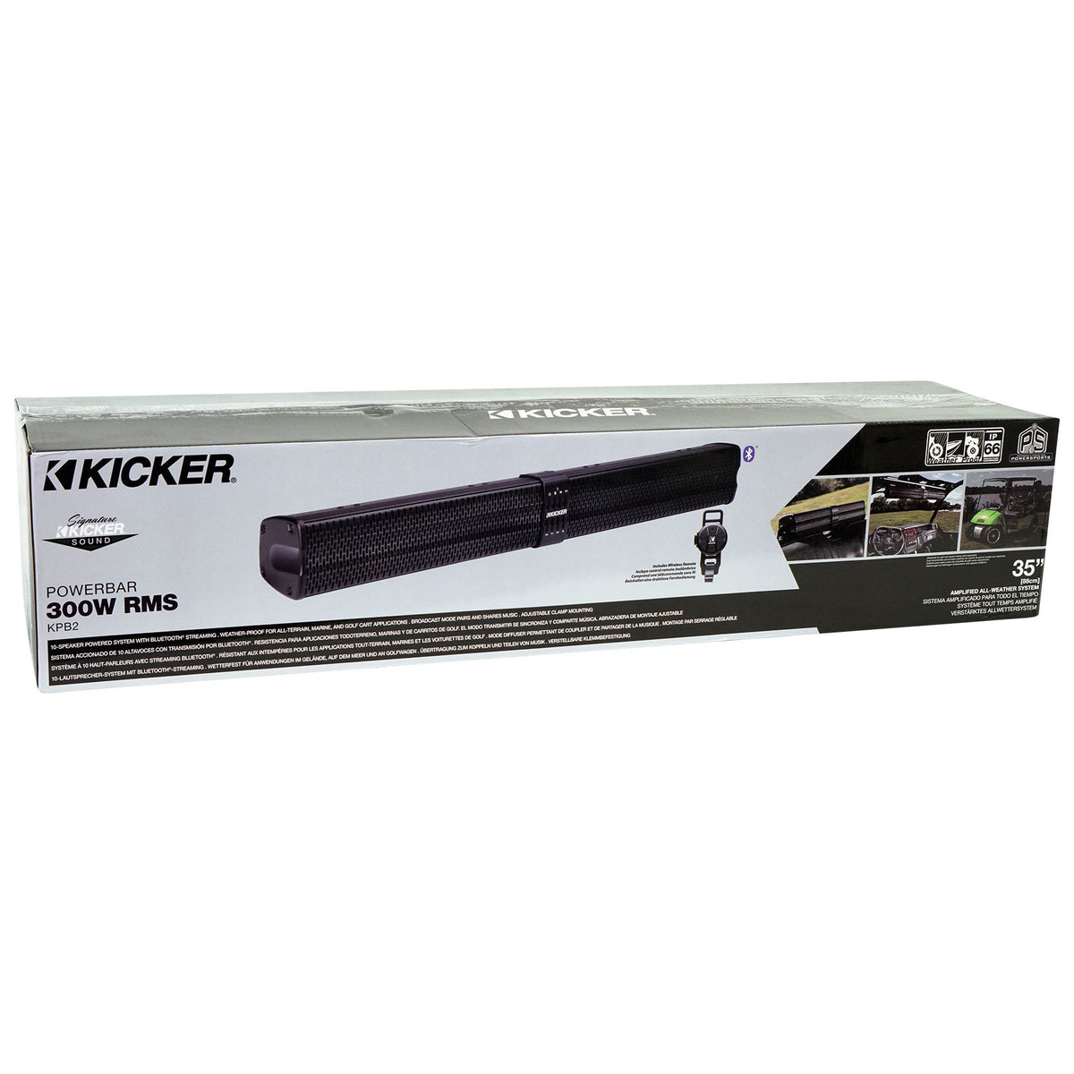 Kicker 47KPB2 KPB2 34" Bluetooth Powered ATV/UTV/RZR Soundbar Speaker System