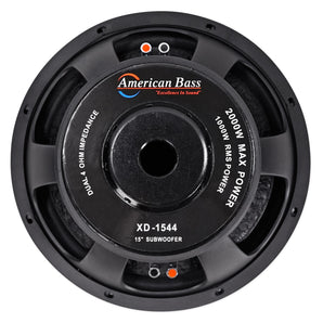 American Bass XD-1544 2000w 15" Car Audio Subwoofer Sub+Mono Amplifier+Amp Kit