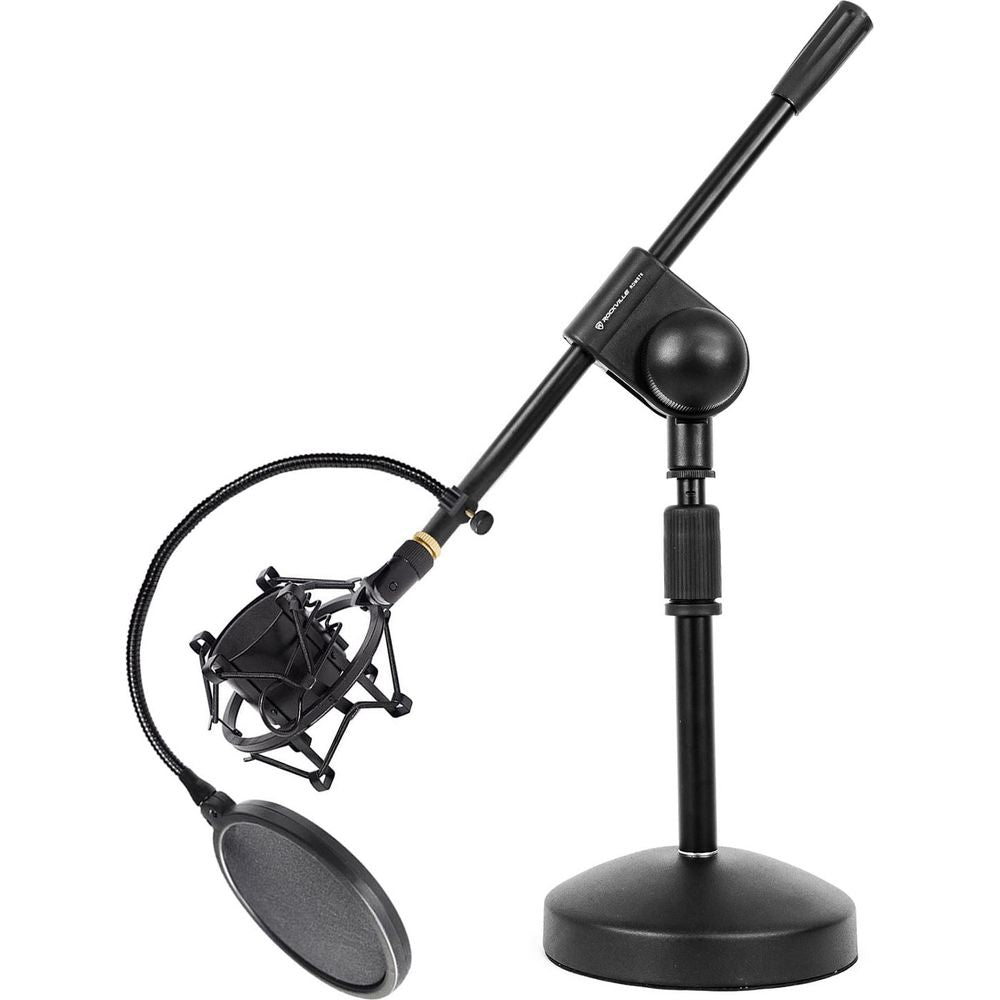 Podcast Podcasting Recording Microphone Boom+Shockmount+Pop Filter