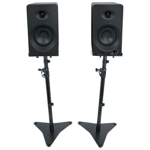 Pair Rockville ASM4 4" Pro Studio Monitor Speakers w/Bluetooth+Adjustable Stands