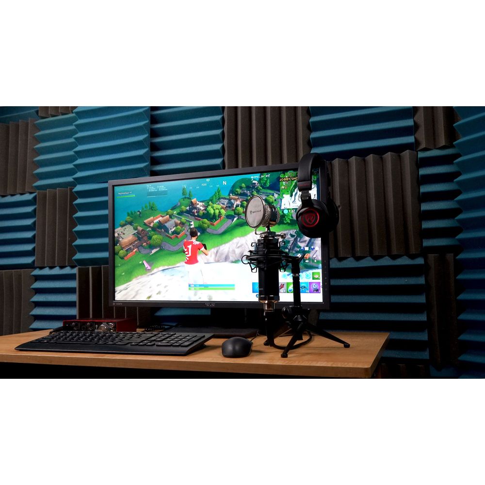 M7 Condenser Microphone with Desktop Stand & Pop Filter
