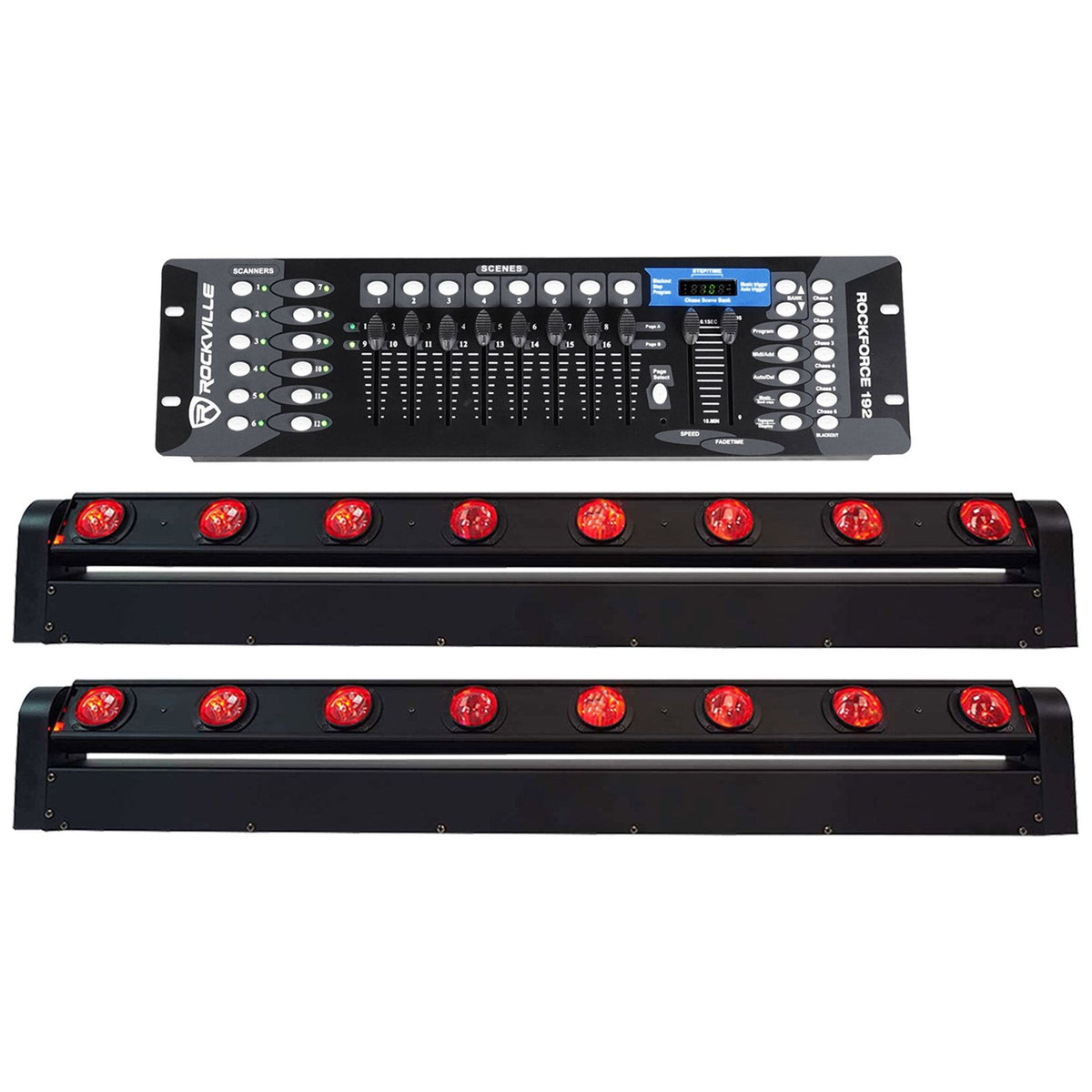 MOTIONSTRIP Light Bar 2-Pack + ROCKFORCE 192 DMX Controller Bundle