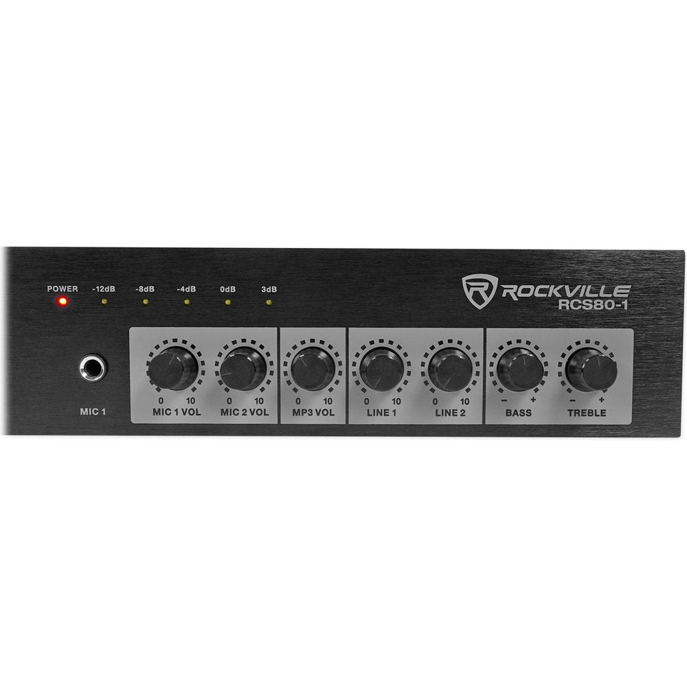 Rockville RCS80-1 60 Watt 70v Commercial/ Restaurant Amplifier/Bluetooth Receiver