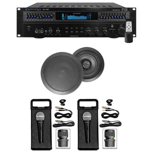 1500 Watt Home Karaoke Machine System+(2) 8" Black Ceiling Speakers