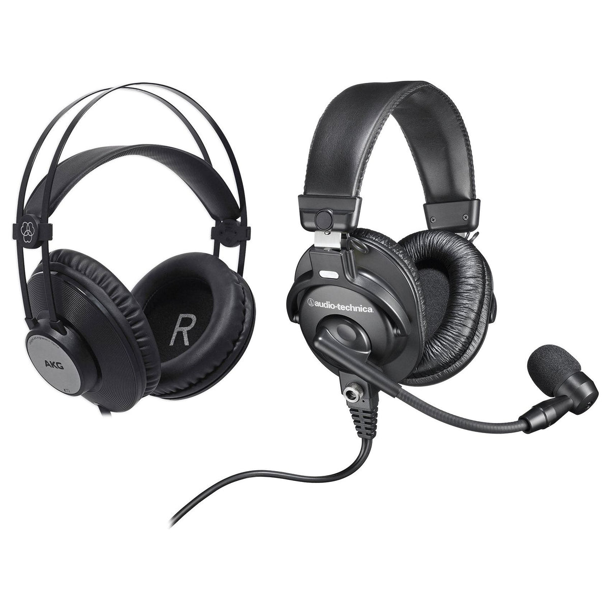 BPHS1 Broadcast Headphones Headset w/boom Mic+AKG Headphones