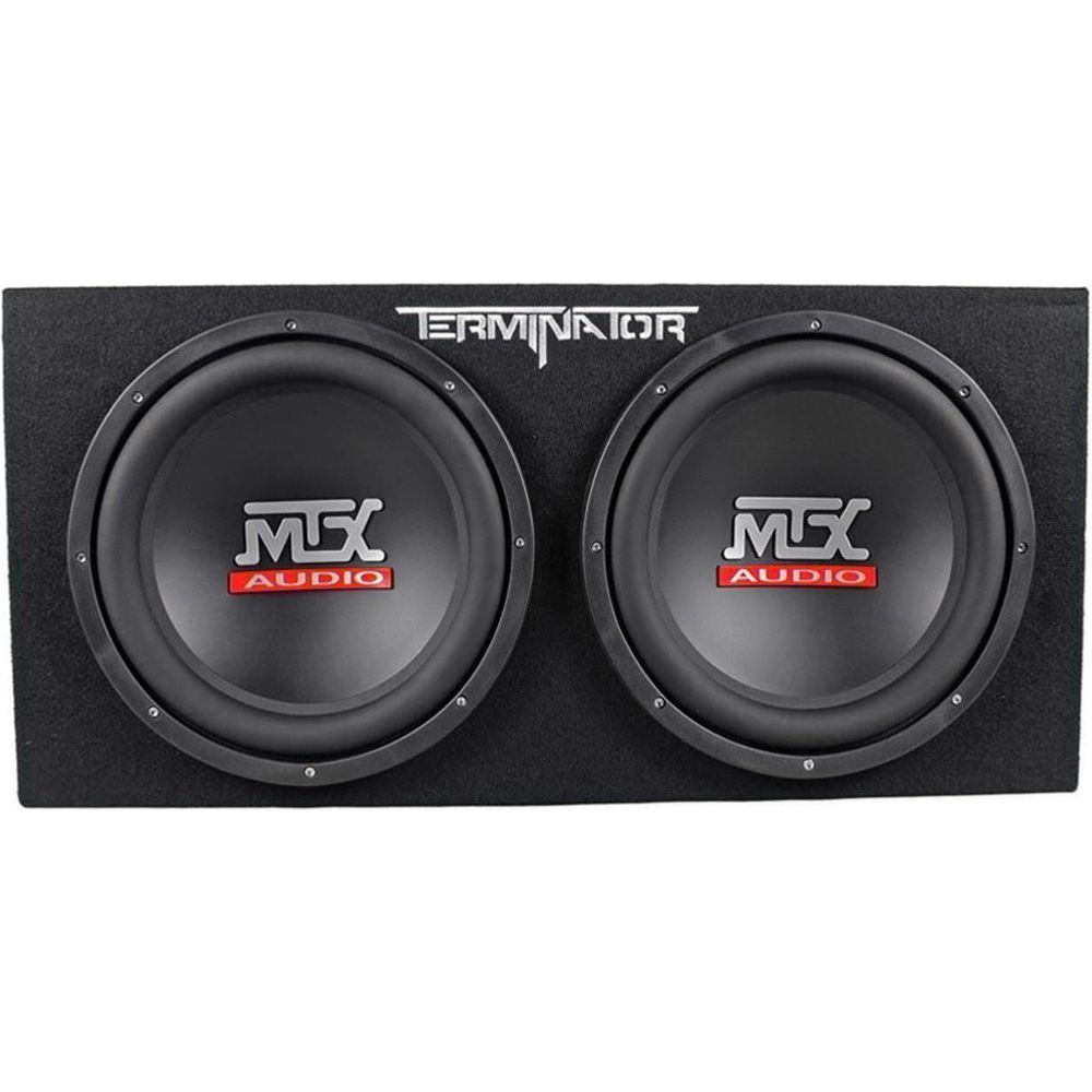 MTX Terminator TNE212D 1200 Watt 2 Ohm Dual 12” Subwoofers/Subs + Sealed Sub Box