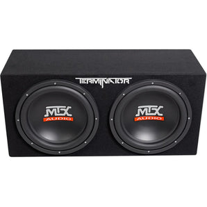MTX Terminator TNE212DV 1000w RMS Dual 12” Subs+Vented Subwoofer Box+Amplifier