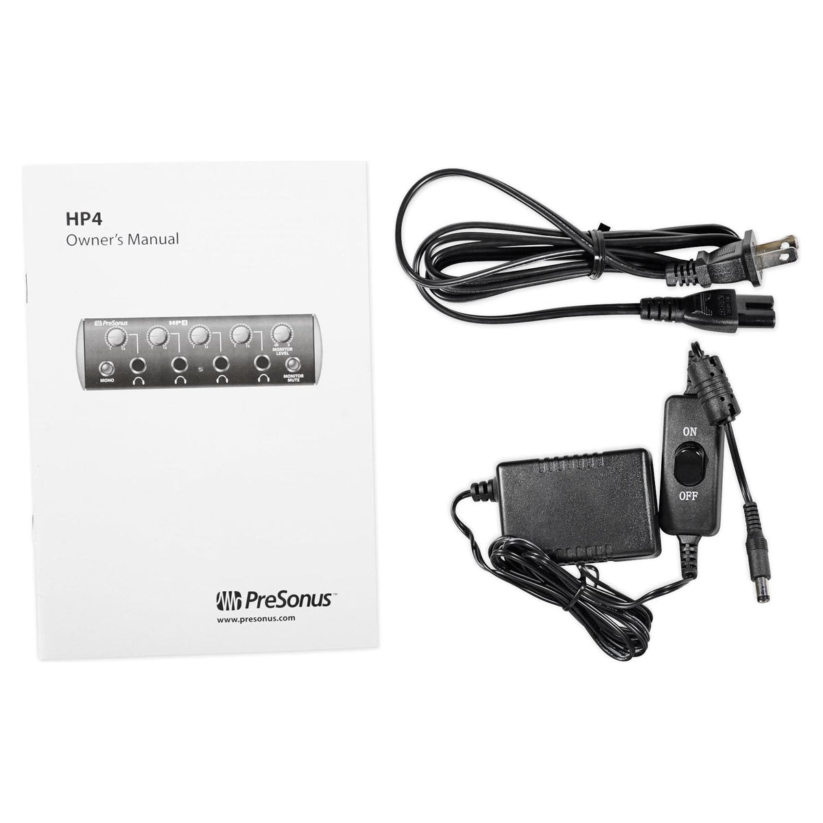 PRESONUS HP4 Headphone Amplifier+ (4) HD9 Studio Headphones + (4) Recording Mics