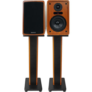 Rockville ELITE-5C 5.25" Powered Wood Bookshelf Speakers w/Bluetooth+28" Stands