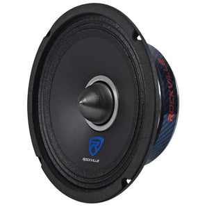 (8) Rockville RXM68 6.5" 1200w 8 Ohm Mid-Range Drivers Car Speakers, Mid-Bass