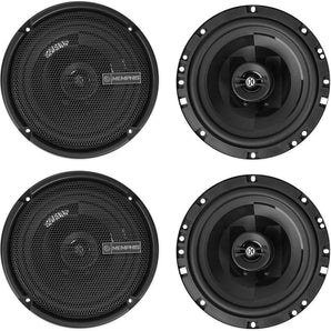 (4) Memphis Audio PRX60 6.75" 100 Watt Car Speakers w/PEI Dome Pivot Tweeters