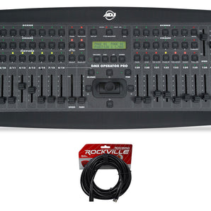 American DJ ADJ DMXOPERATOR PRO 136-Channel DMX Lighting Controller+50 Ft. Cable