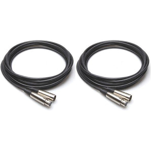 2 Hosa MCL-103 3'FT XLR Female To Male 3 Pin Mic Cables