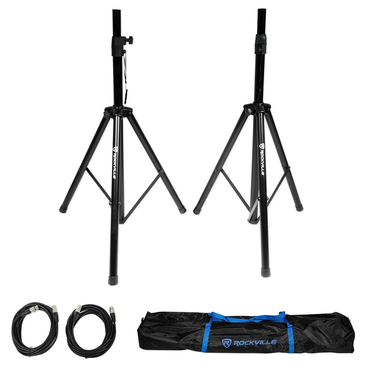 (2) BPA12 12" Pro Active 600W DJ PA Speaker w Bluetooth+Stands+Mics