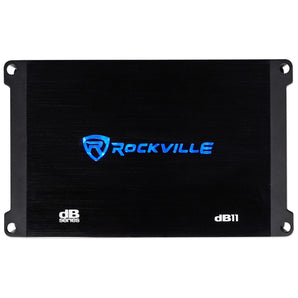 Rockville W8K6D4 V2 8" 1400w Peak 350w RMS Car Subwoofer+Mono Amplifier+Amp Kit