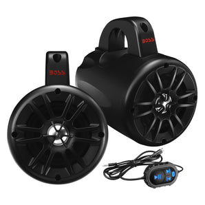 Boss 4" 500w Active Bluetooth Tower Speakers+Remote for John Deere Gator XUV/RSX
