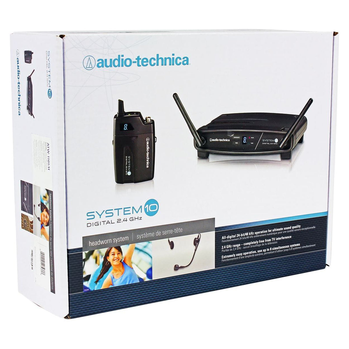 ATW-1101/H Wireless Headset Mic System with ATH-M30X Studio Headphones