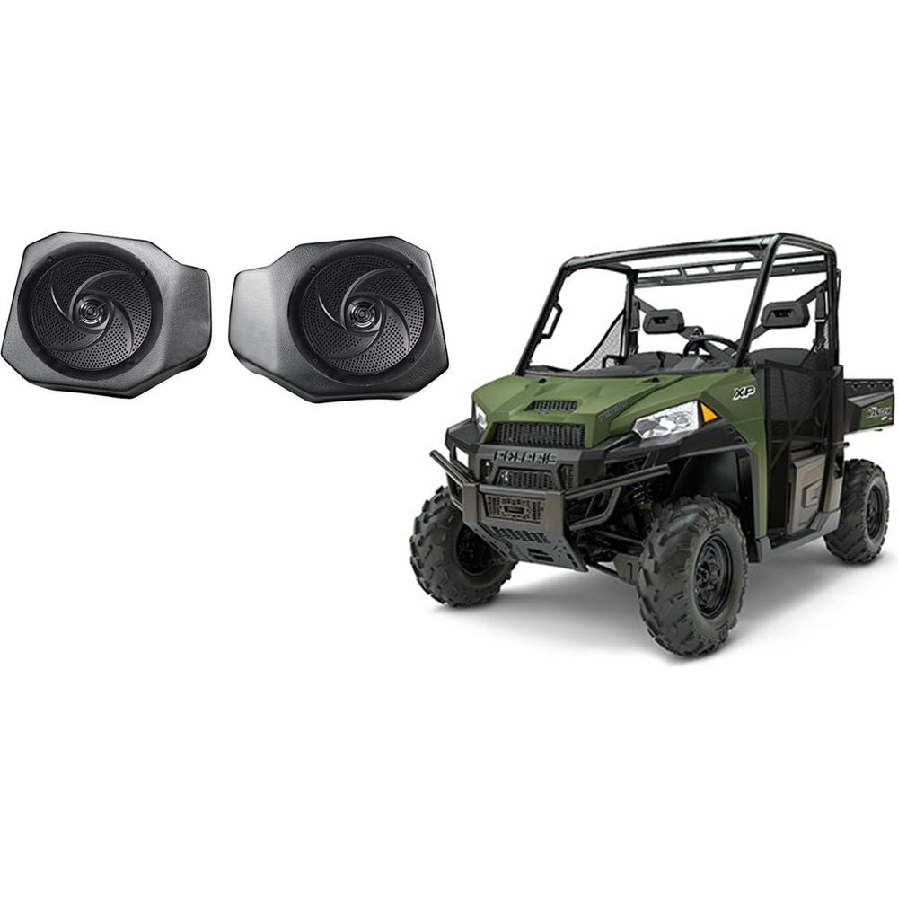 6.5" Rockville Speakers in Kick Panel Enclosures for Ranger XP1000
