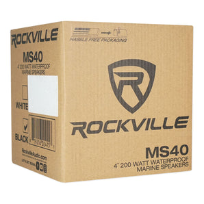 2 Rockville 4" Chrome Rollbar RollCage Tower Speakers+Amplifier For ATV/UTV/Cart