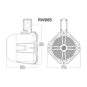 (8) Rockville RWB70W White 6.5" 250w Marine Wakeboard 360° Swivel Tower Speakers