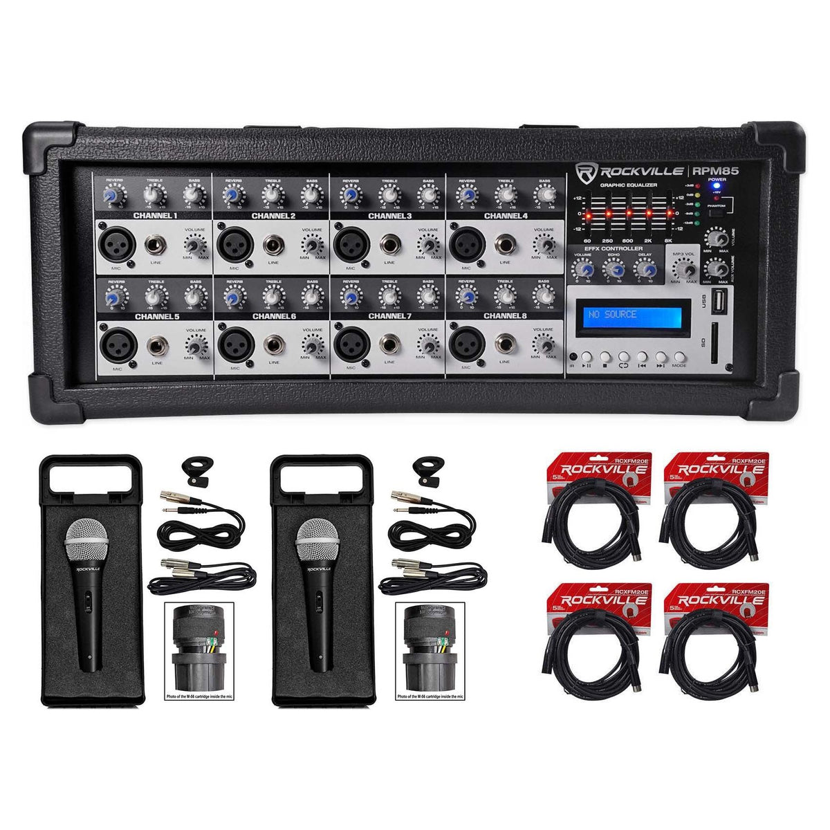 RPM85 Mixer + RMC-XLR 2-Pack Bundle