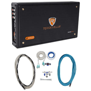 Rockville RXD-F30 Micro Car / ATV Amplifier 2400 Watt Peak 4 Channel 4x150W +Amp Kit