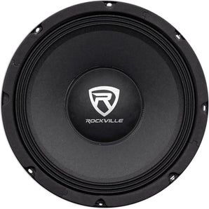 4) Rockville RM104PRO 10" 2400 Watt 4-Ohm SPL Car Midrange Mid-Bass Pro Speakers