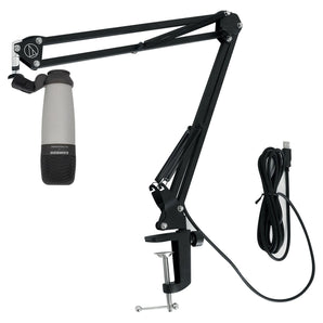 Samson C01 Studio Condenser Mic Recording Microphone+Audio Technica Boom Arm
