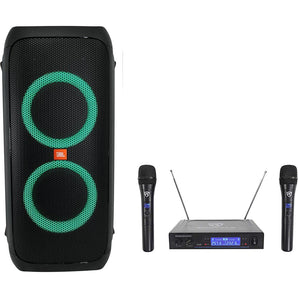 JBL Partybox 310 Rechargeable Bluetooth LED Tailgate Party Speaker w/(2) Mics